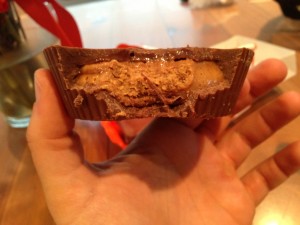 Follow these strategies to stay away from the cheats like this half pound peanut butter cup!